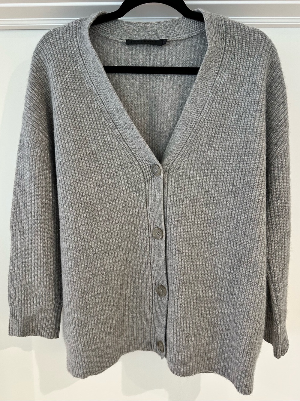 Jenni Kayne Cashmere Cocoon Cardigan Heather Gray 100% Cashmere XS Oversized - Picture 10 of 11